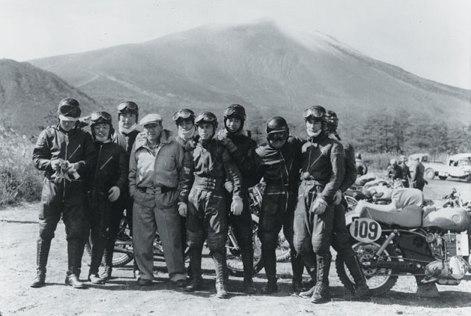 Honda on Motorcycle Endurance Road Race in 1955 