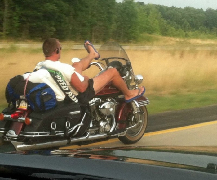 Biker-couch potato!